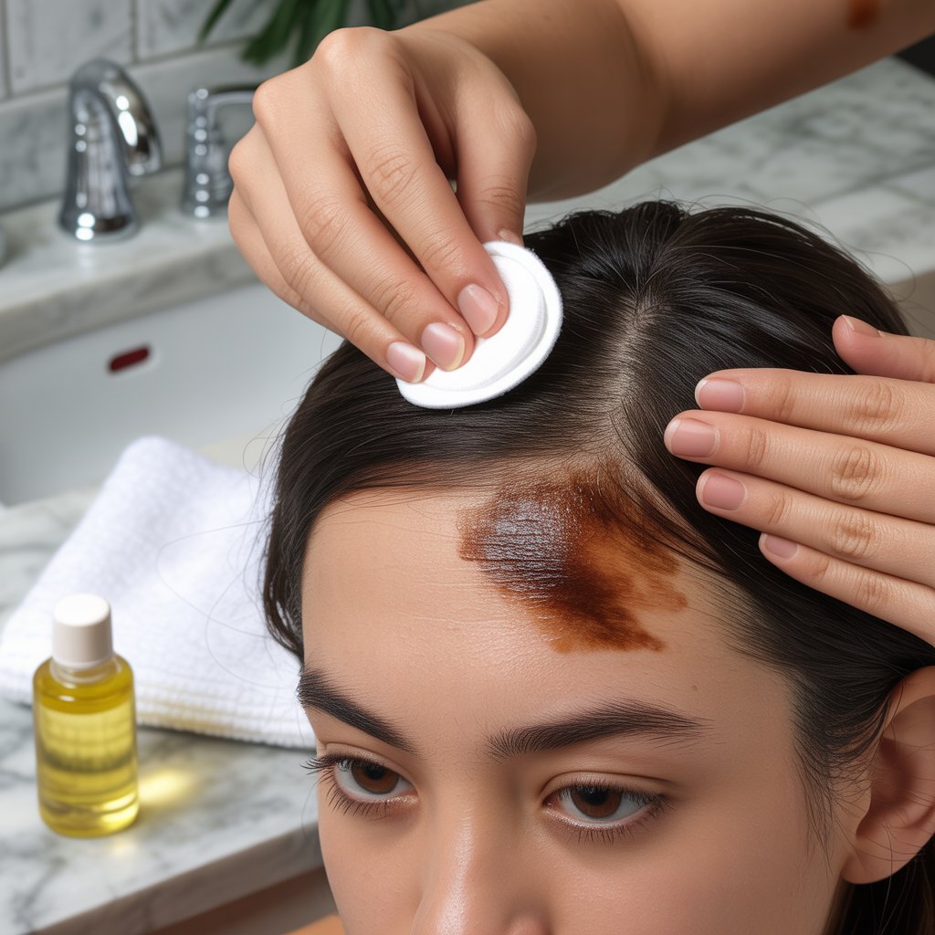 how to remove hair dye from skin