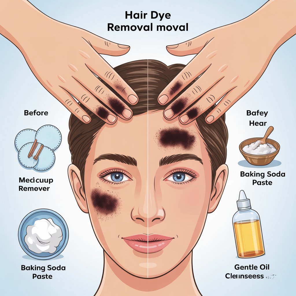how to remove hair dye from skin
